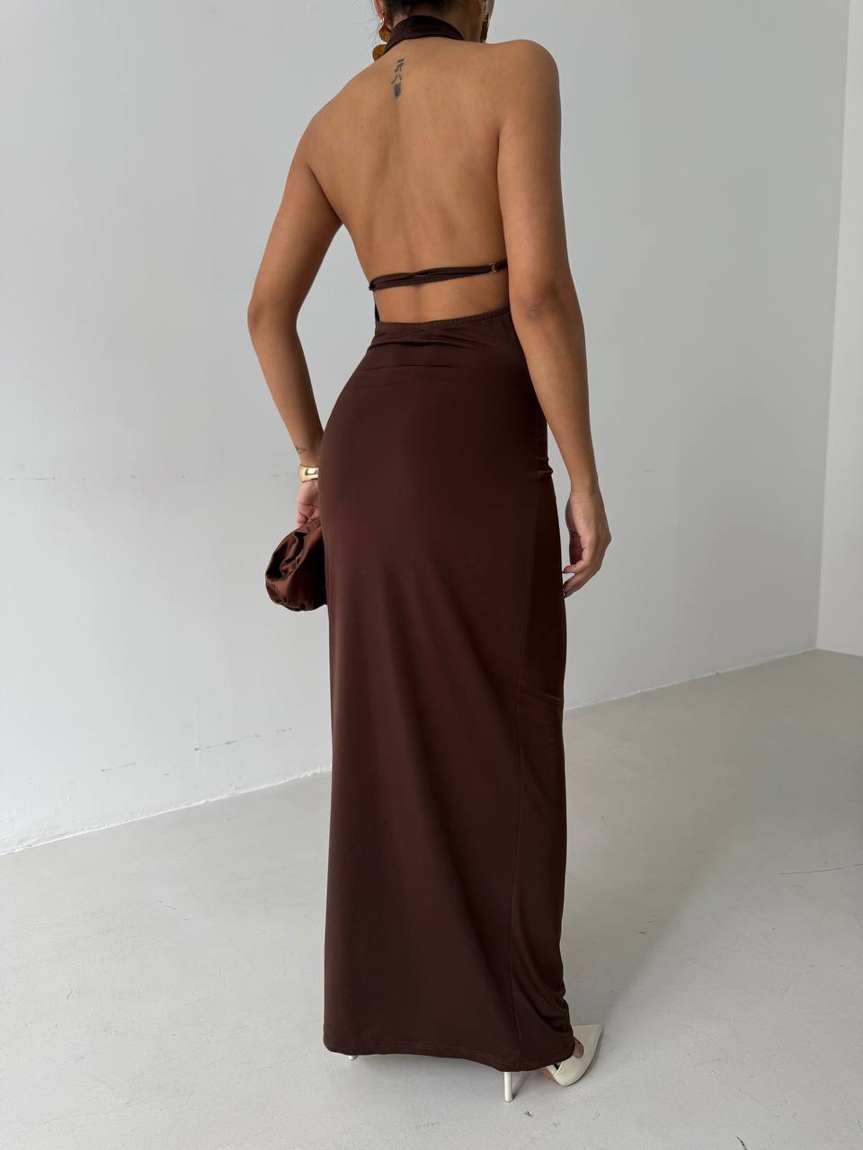 Shawl Collar Neckline Dress