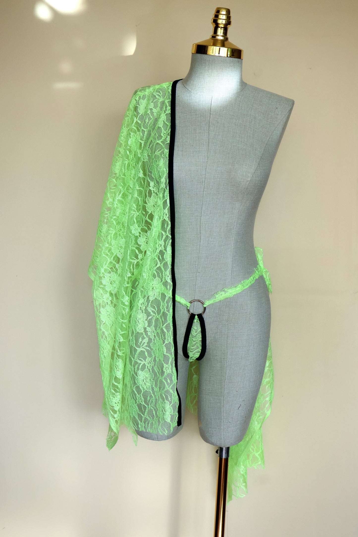 Neon Green Lace Kimono