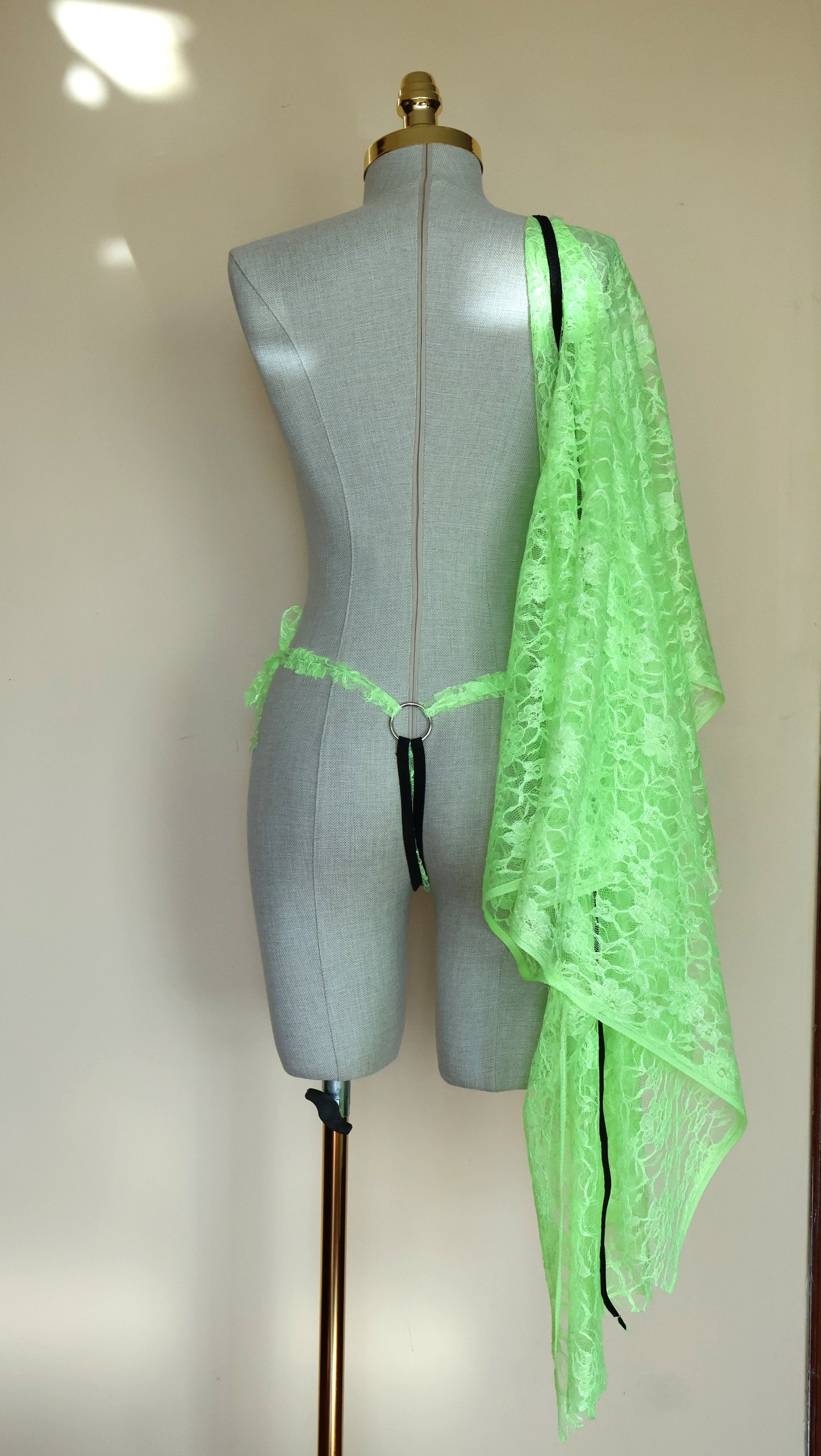 Neon Green Lace Kimono