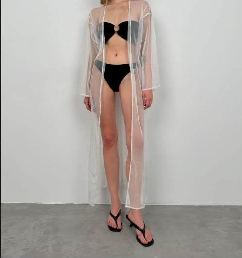 White Sheer Kimono