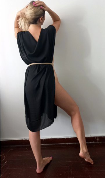 Black Gorean kajira silk