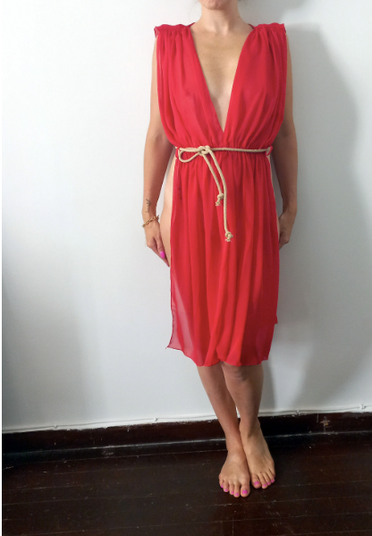 Red Gorean Kajira Silk