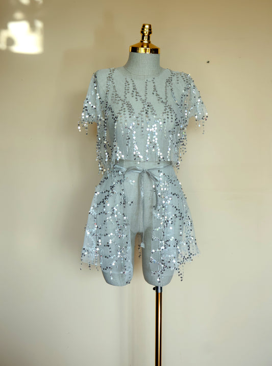 Sequin Rave Skirt Set